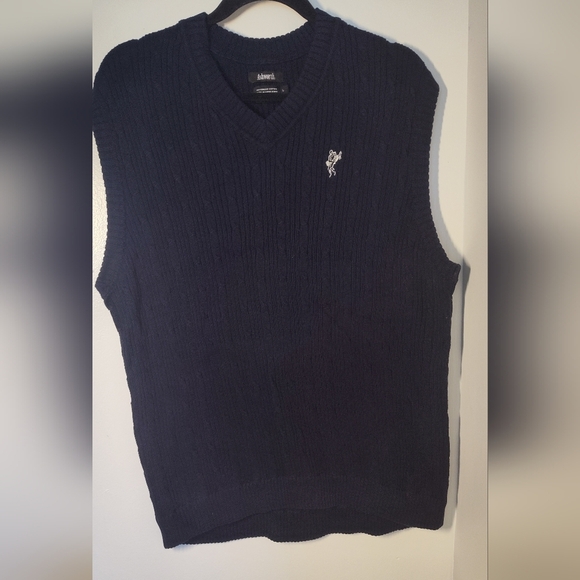 Ashworth Men's Navy Blue Golf Sweater Vest Size Large#510 - Picture 1 of 2
